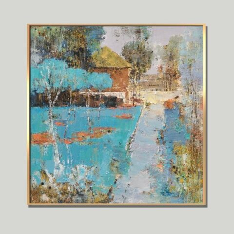 Landscape & Architecture Abstract Oil Painting Custom from Photos