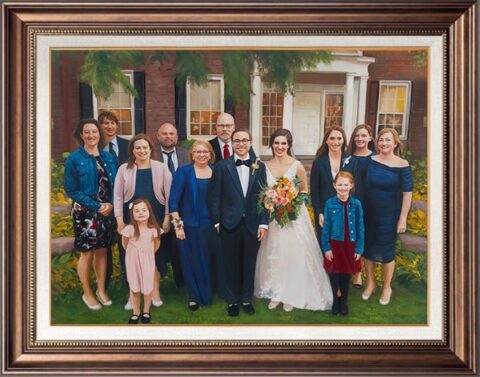 More People Family Portraits Oil Painting Custom from Photos